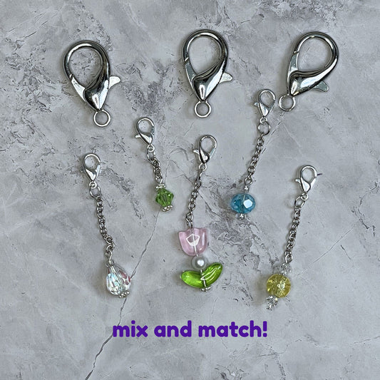 Stitch markers with detachable elements
