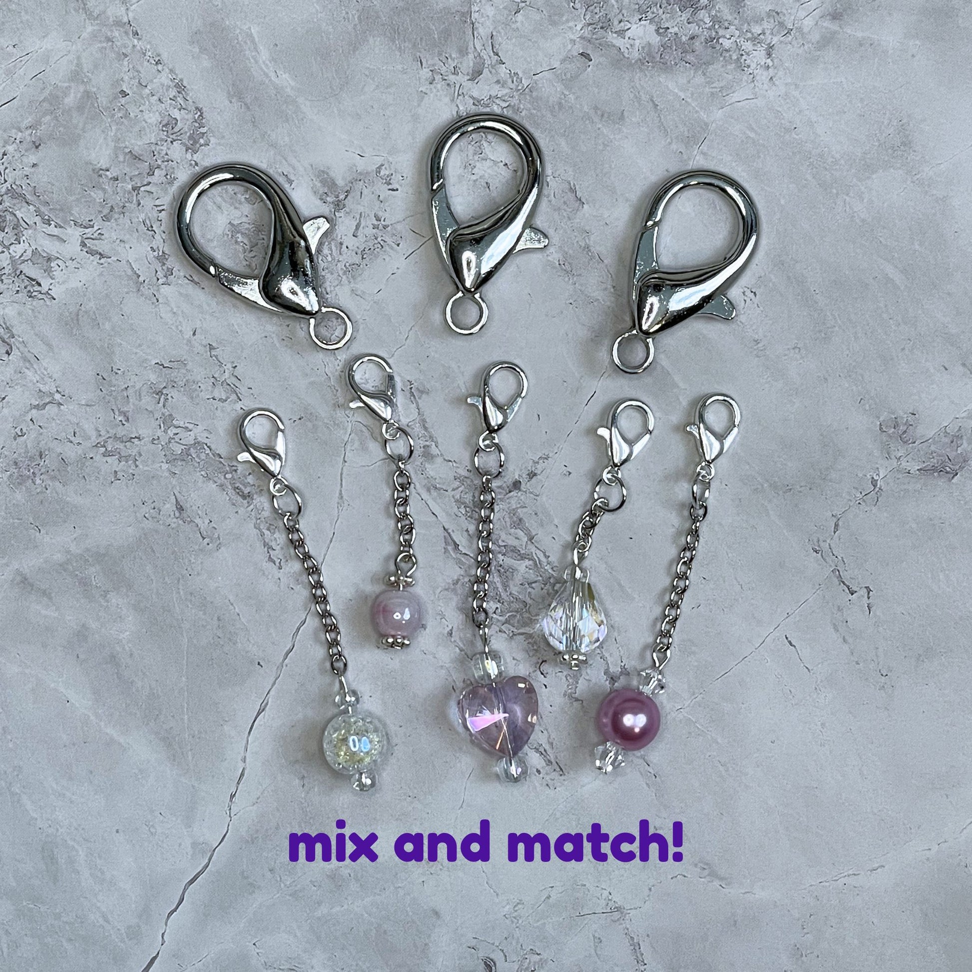 Stitch markers with detachable elements