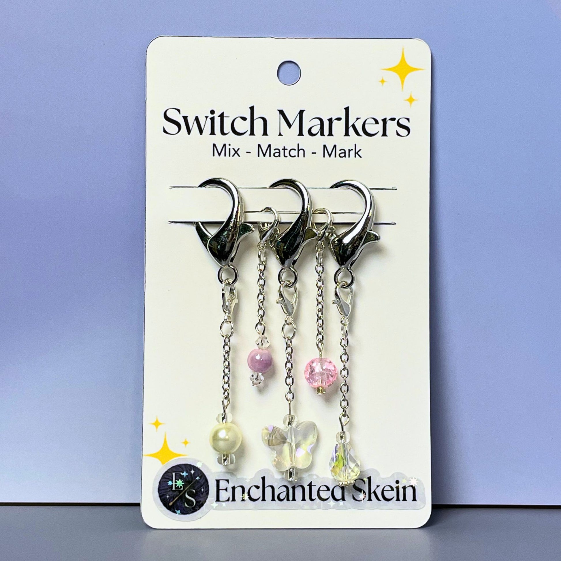 Stitch markers with detachable elements