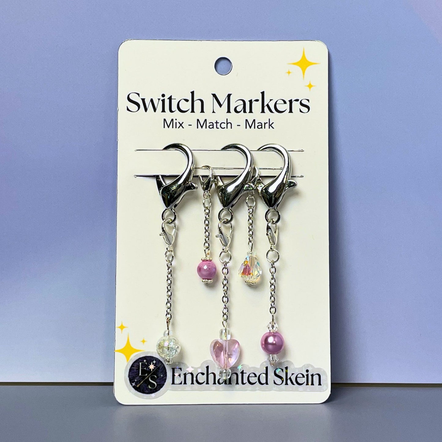 Stitch markers with detachable elements