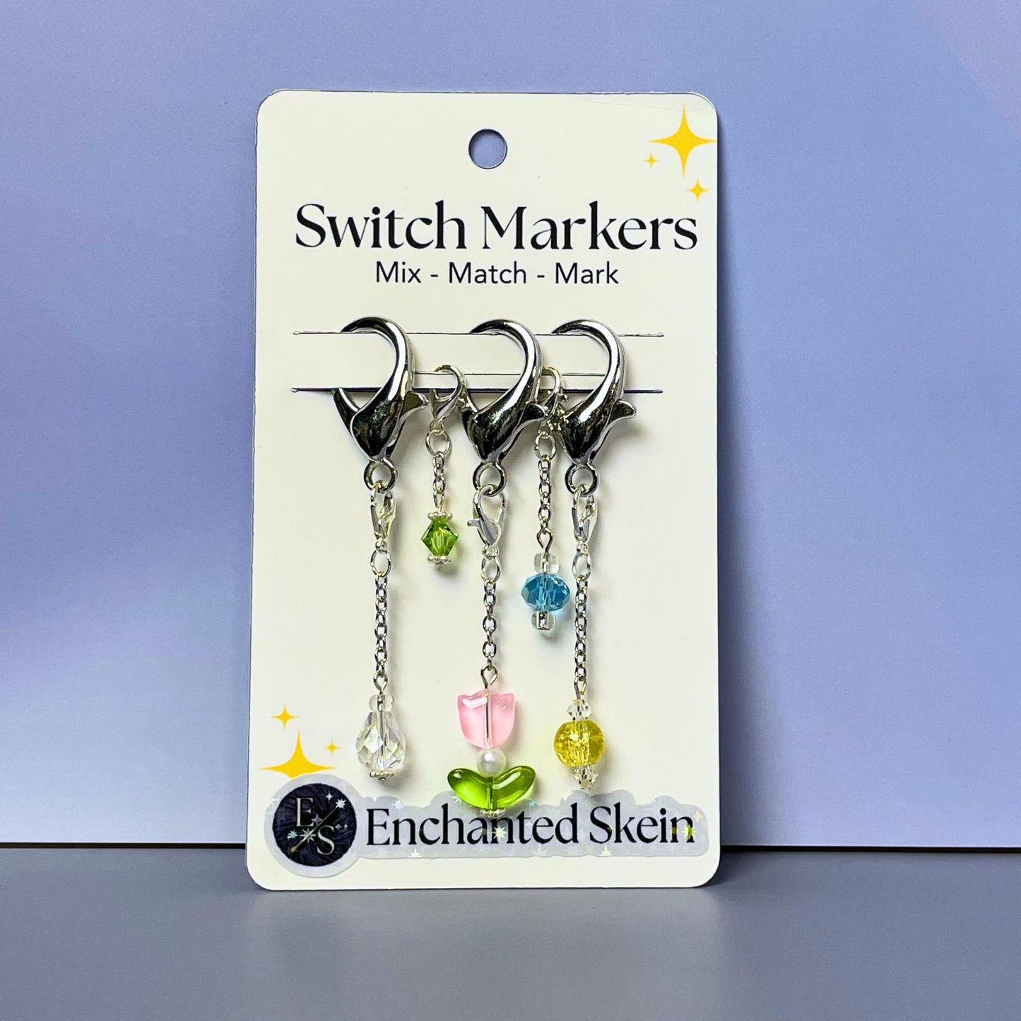 Stitch markers with detachable elements