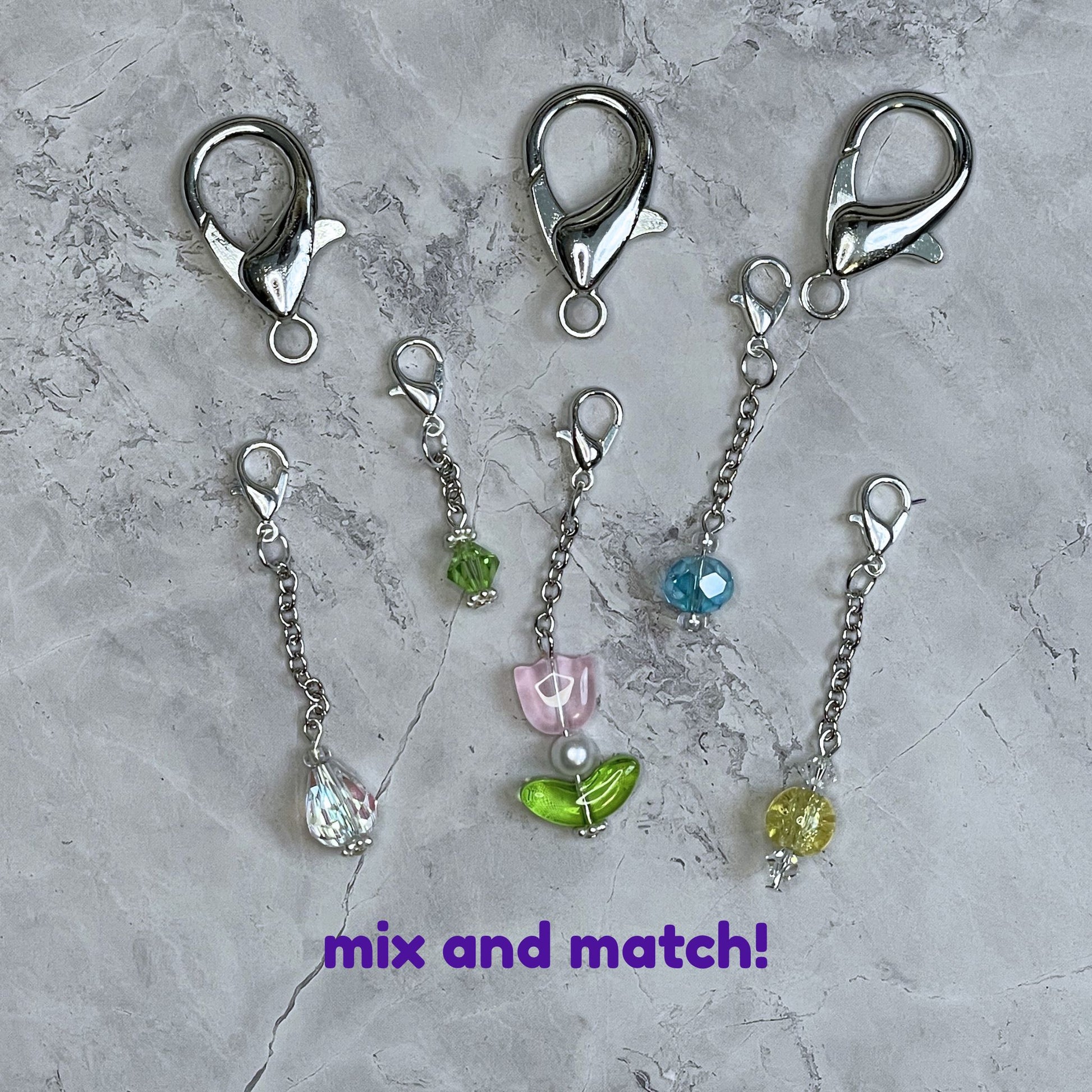 Stitch markers with detachable elements